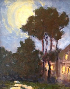 Misbegotten Moon, Patricia Corbett, Oil,