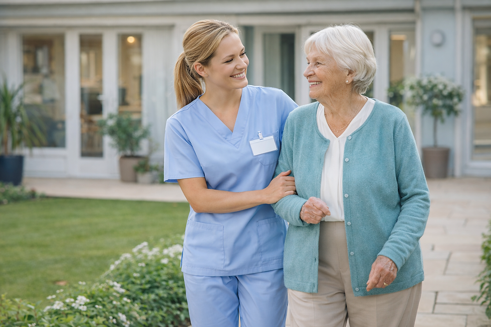 Cura Staffing Carer supprting resdient in the garden.png