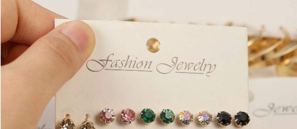 Thumbnail: Gold Hoop Earrings Set for Women, Fashion Hypoallergenic Chunky Twisted Pearl St