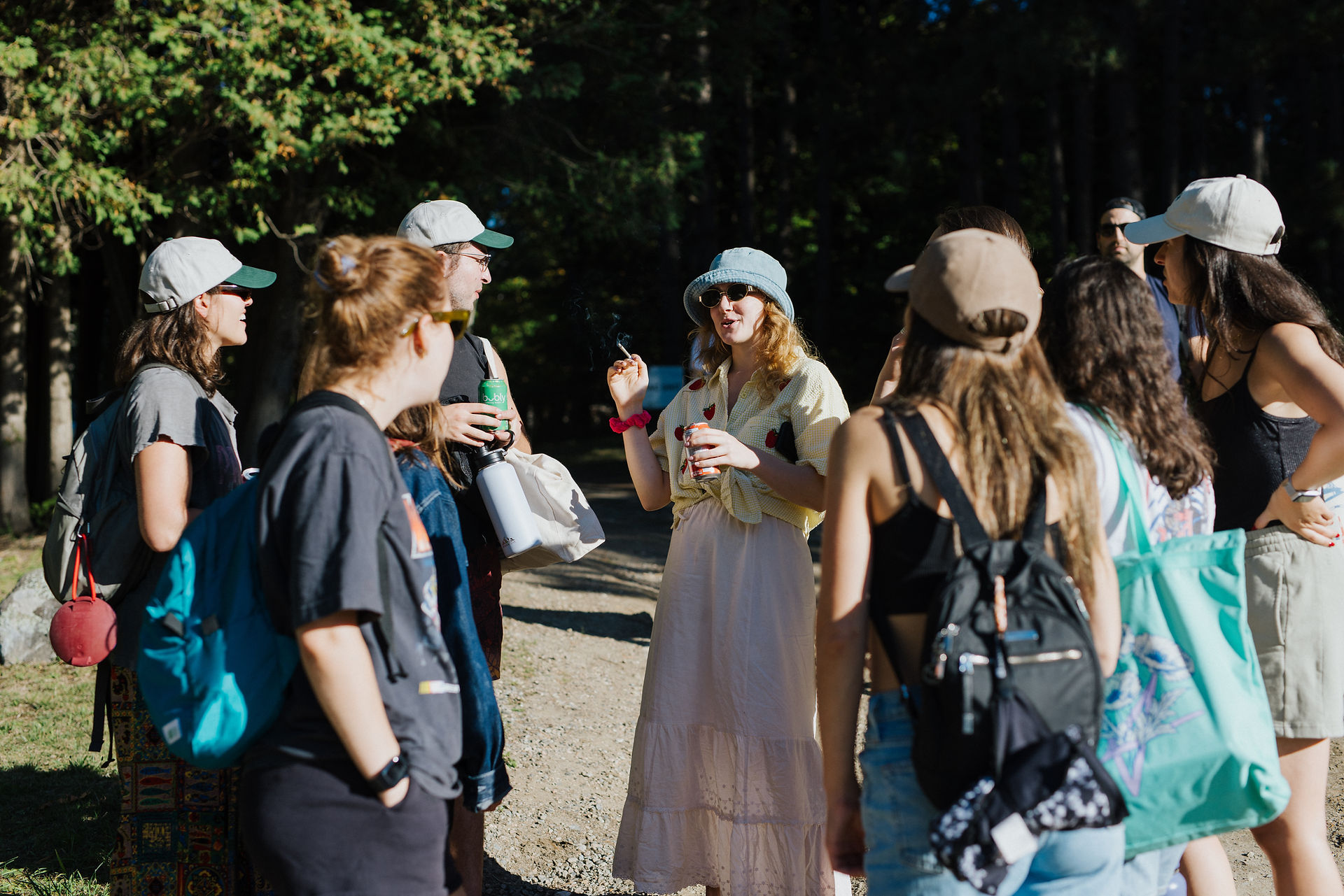 Guests enjoying a HIGH BAR cannabis bar experience at a summer Music Festival at Camp Walden Ontario