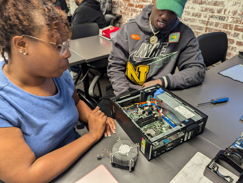 Instructor-led technology training on computer hardware.