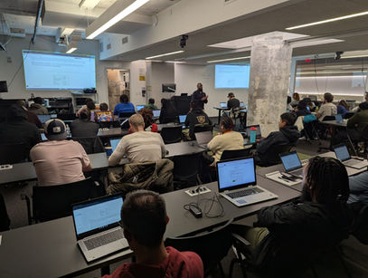 Instructor-led technology training in a Memphis classroom