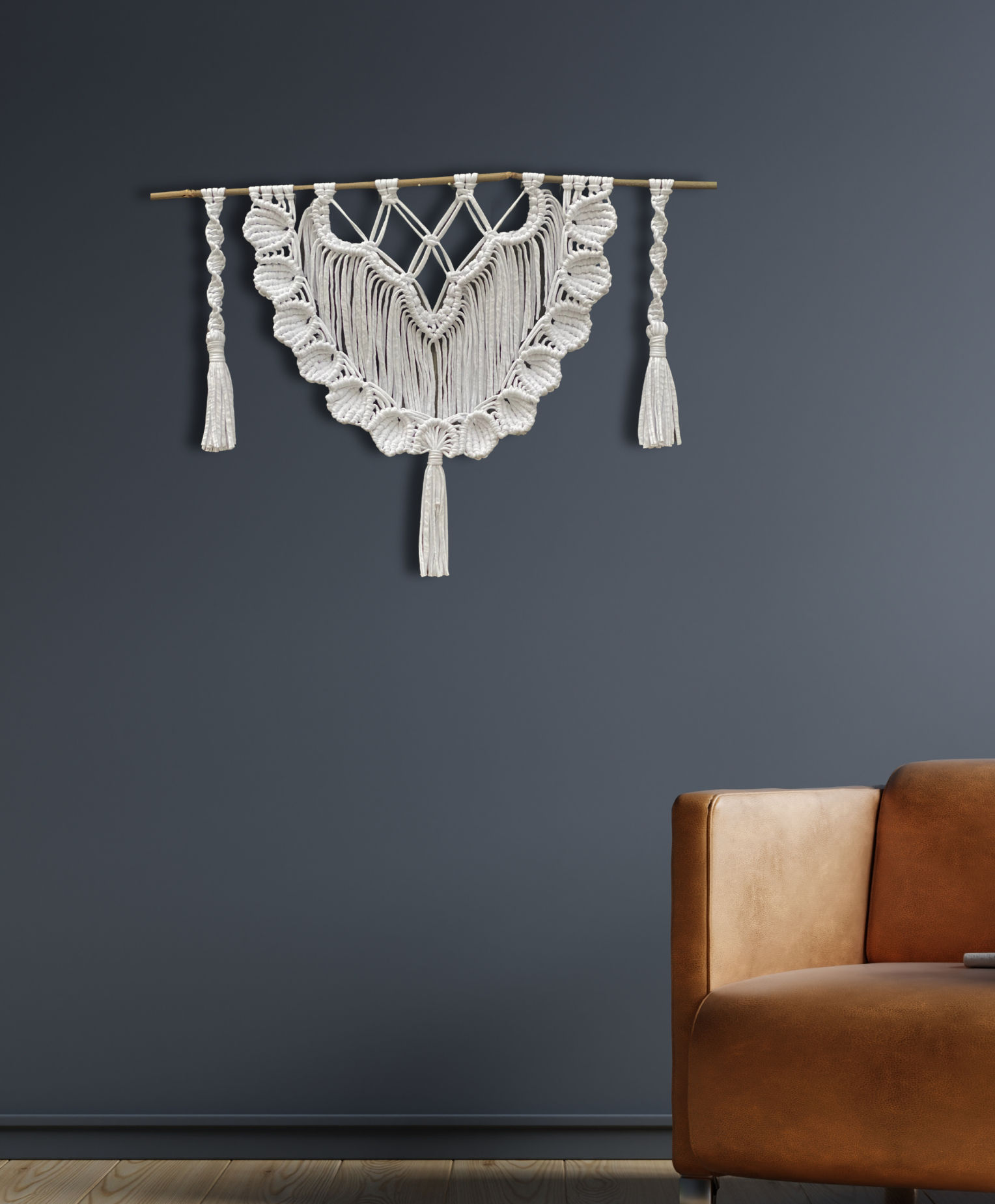 Modell nr. 12, mønster til vegghengt macramé