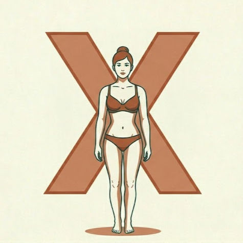 Illustration de silhouette en X