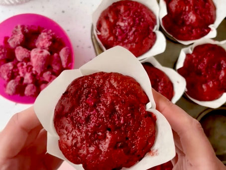 Red Velvet & Raspberry Muffins Recipe