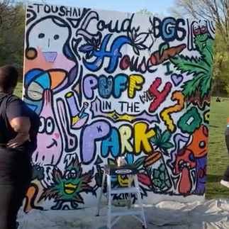 Puff in the Park painting