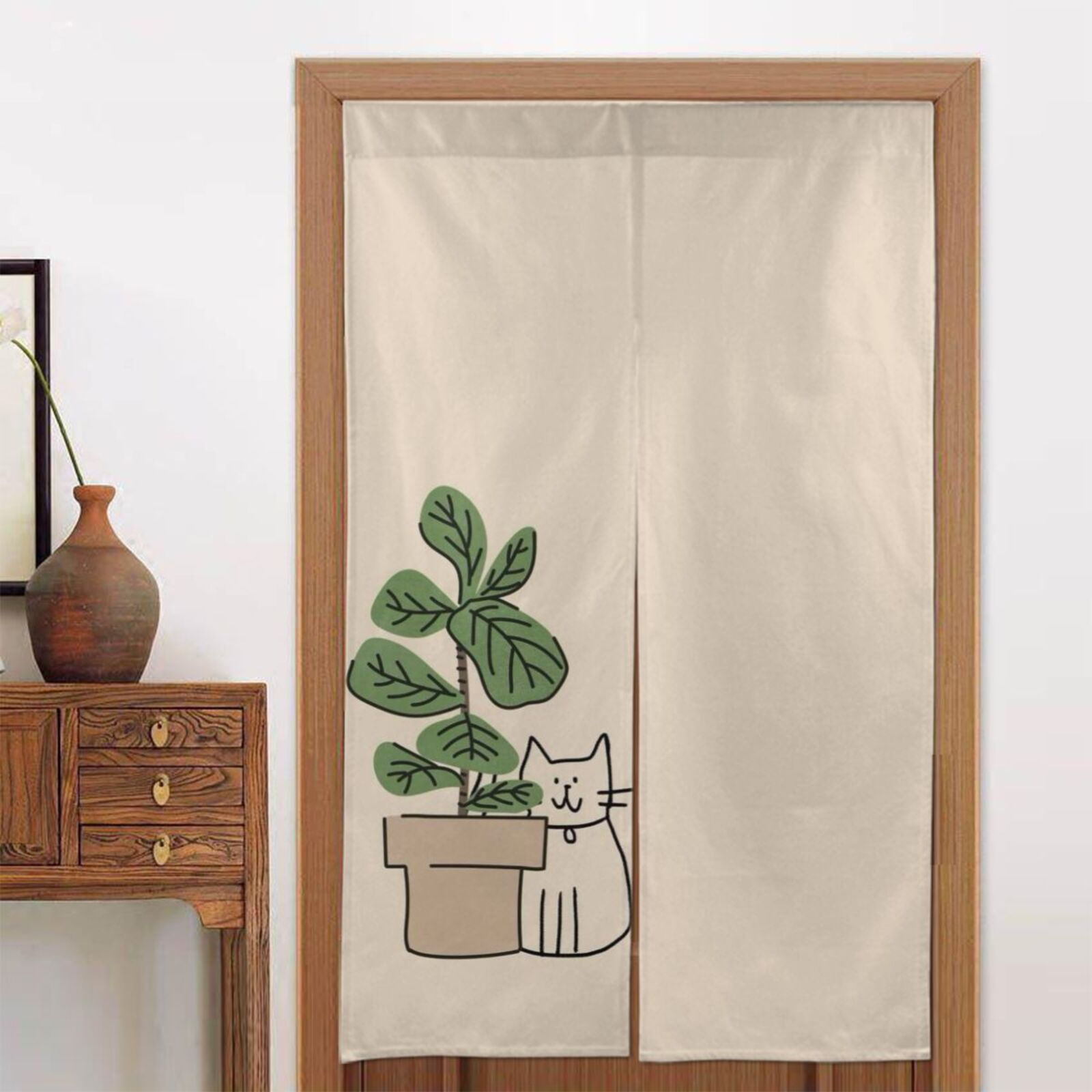 Cat Print Curtain Room Divider UK Decor
