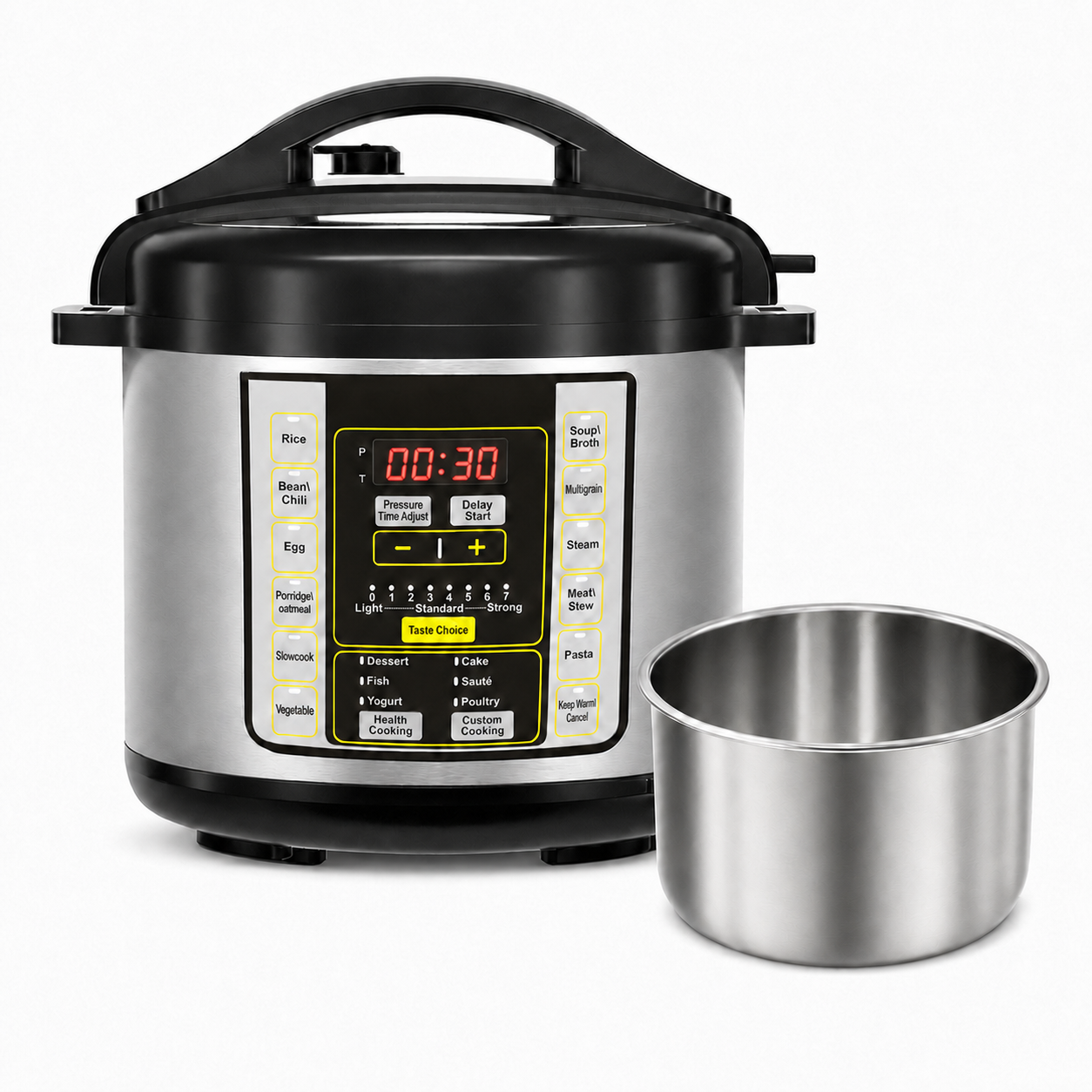 9-in-1 Electric Pressure Cooker 6Qt with Safer Venting