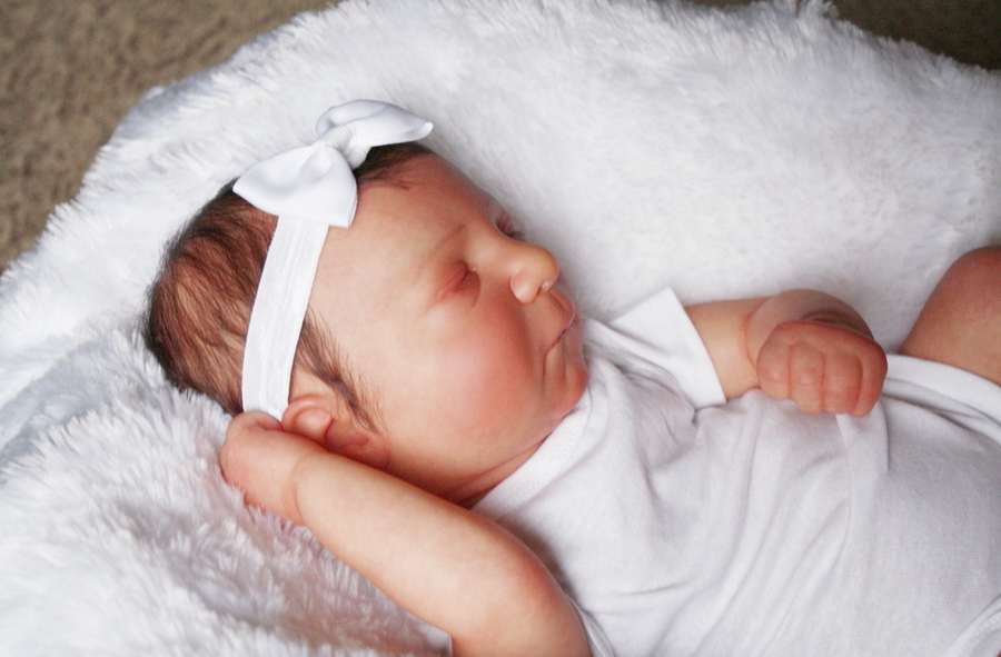 Shows one of my reborn dolls that I made.