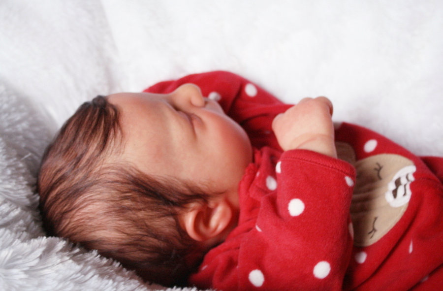 Shows one of my reborn dolls that I made.
