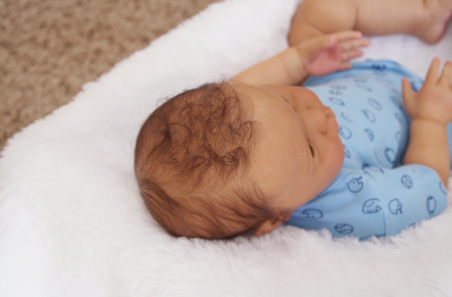 Shows one of my reborn dolls that I made.