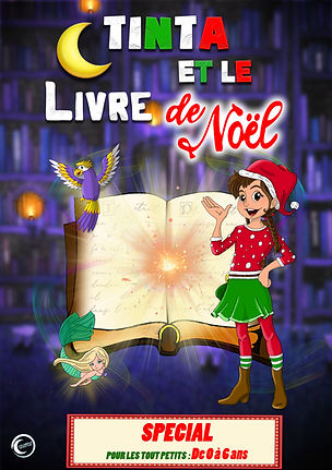 Affiche du spectacle enfant Tinta et le Livre de Noël, Spécial tout petits de 0 à 6 ans