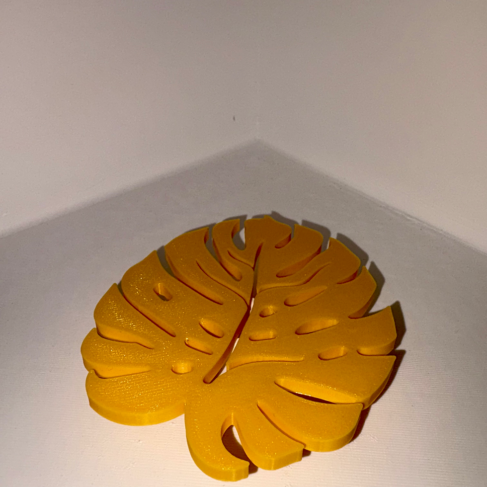 Thumbnail: Monstera Coaster with Stand , Set of 4