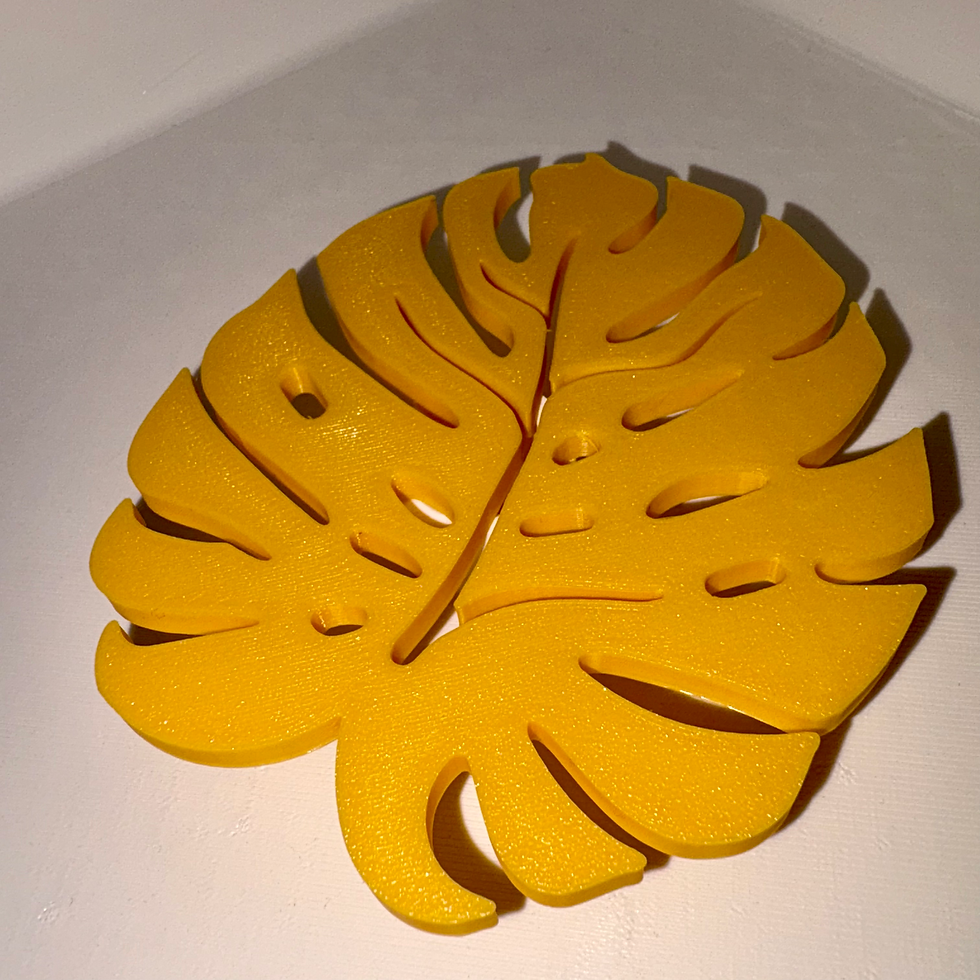Thumbnail: Monstera Coaster with Stand , Set of 4