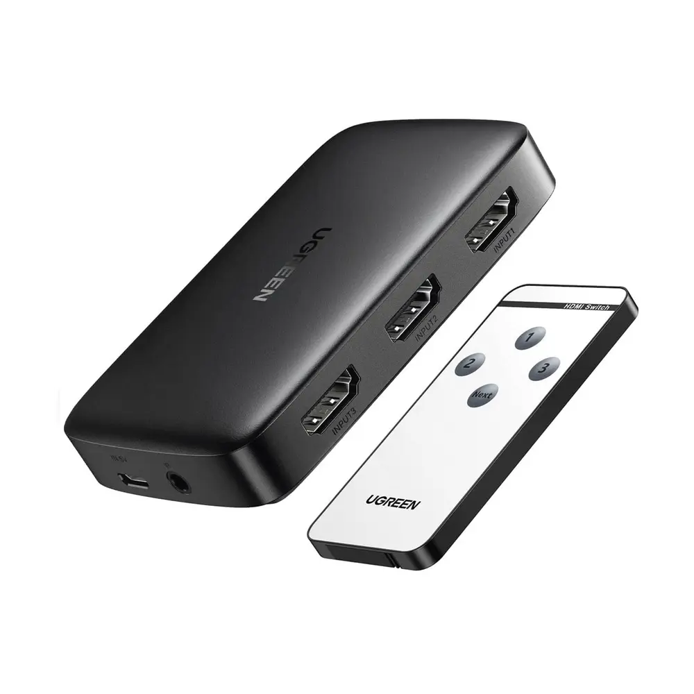 Conmutador HDMI (Switch) 4K@30Hz | 3 Entradas a 1 Salida | 3D | Transmisión Esta