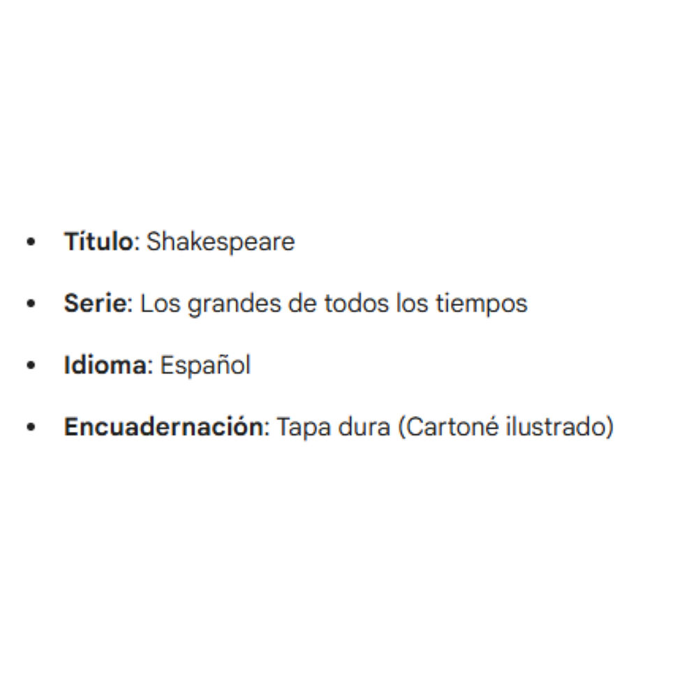 Miniatura: SHAKESPEARE (LOS GRANDES DE TODOS LOS TIEMPOS)