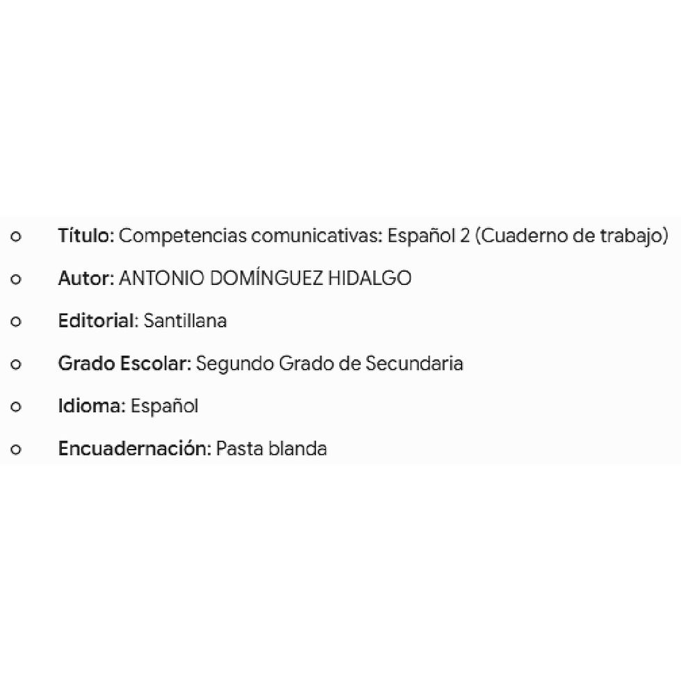 Miniatura: COMPETENCIAS COMUNICATIVAS. ESPAÑOL 2 (CUADERNO DE TRABAJO) de ANTONIO DOMÍNGUEZ