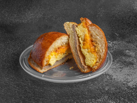 Sausage, Egg & Cheese. Breakfast sandwich. Eggs. Cheese