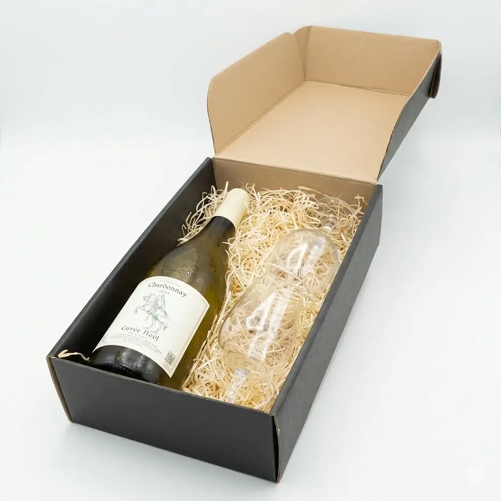 Miniatura: Coffret Dégustation vin blanc sur fond blanc