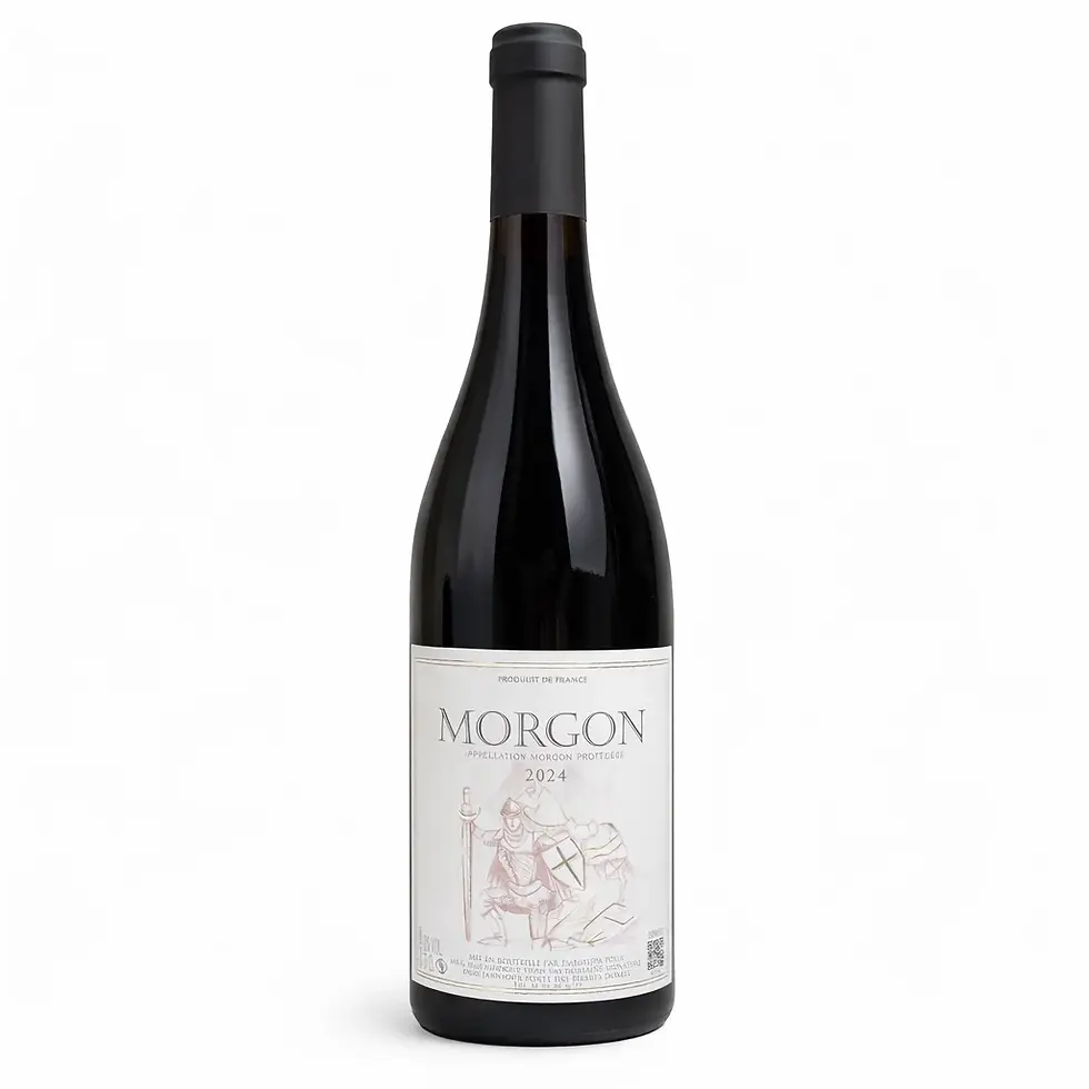 Miniature : Bouteille de Morgon sur fond blanc