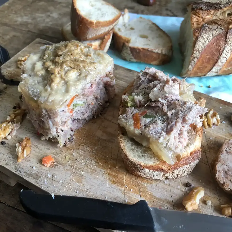 Tartine de fromage de tête