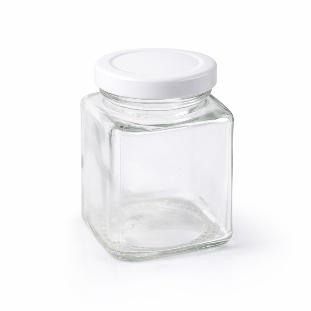 FRASCO CUBO 500ML TAPA BLANCA - FRASCO 20