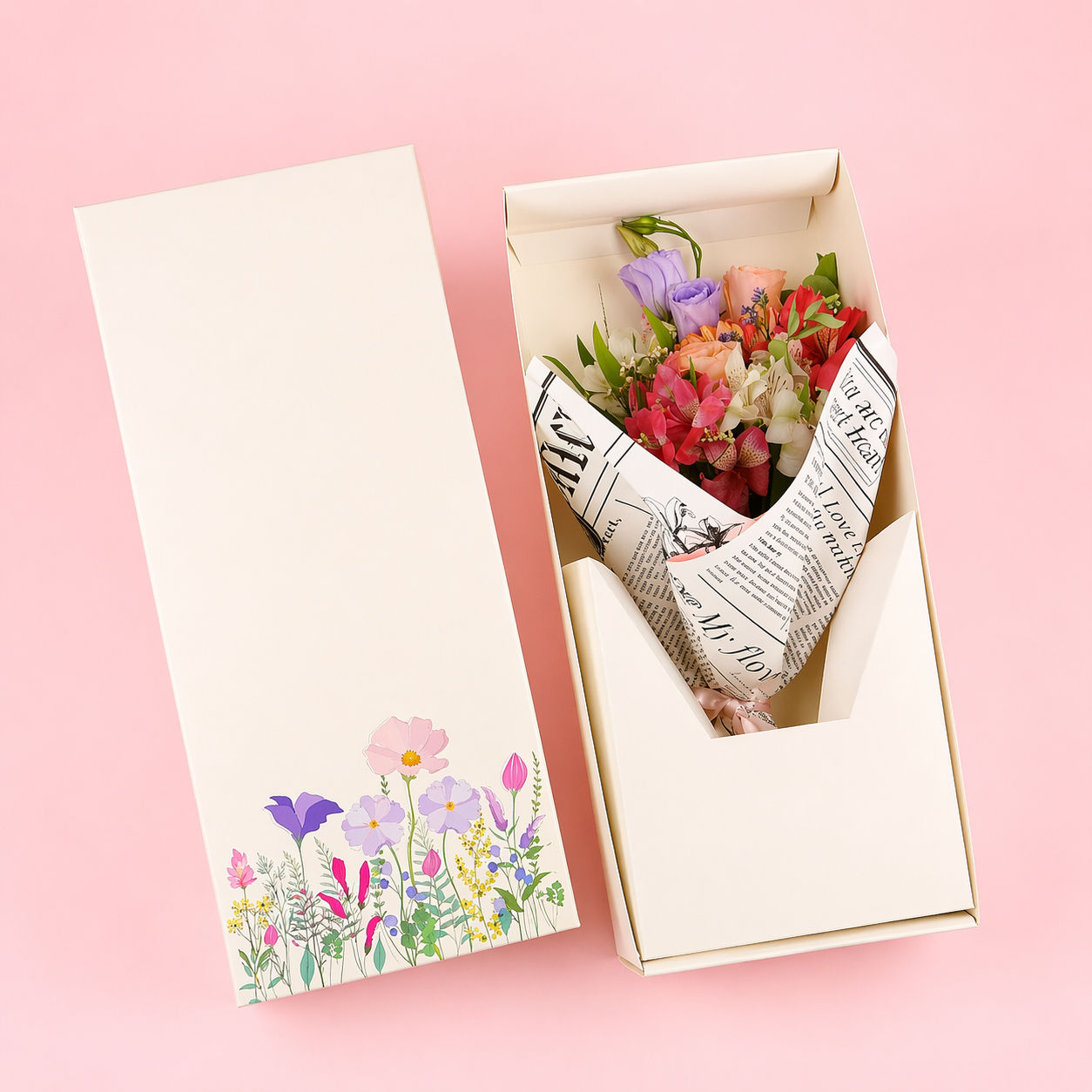 CAJA 19,5X45X12 PK038.20 FLORES INFERIORES