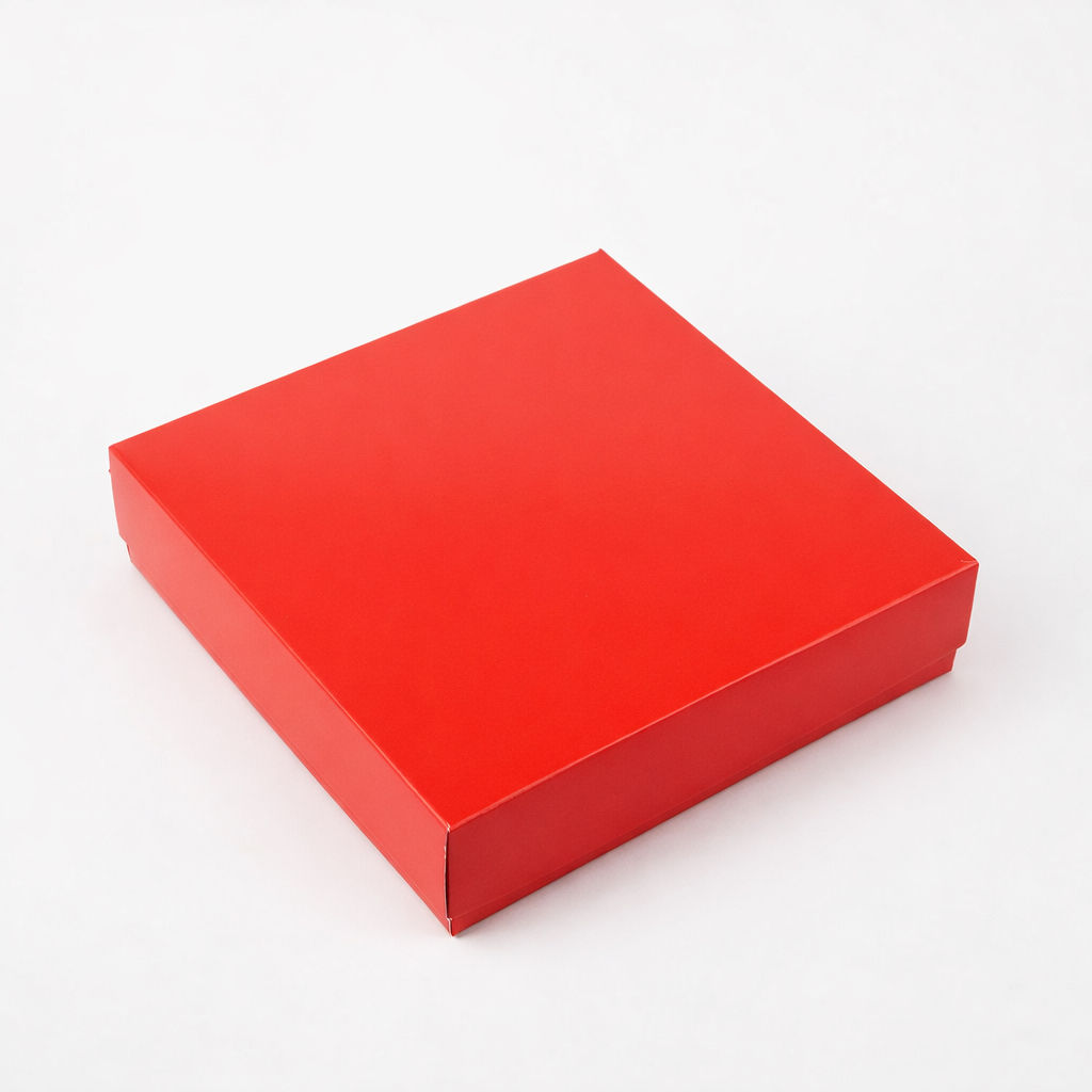 CAJA REGALO 25X25X6 CM ROJA - PK051.1