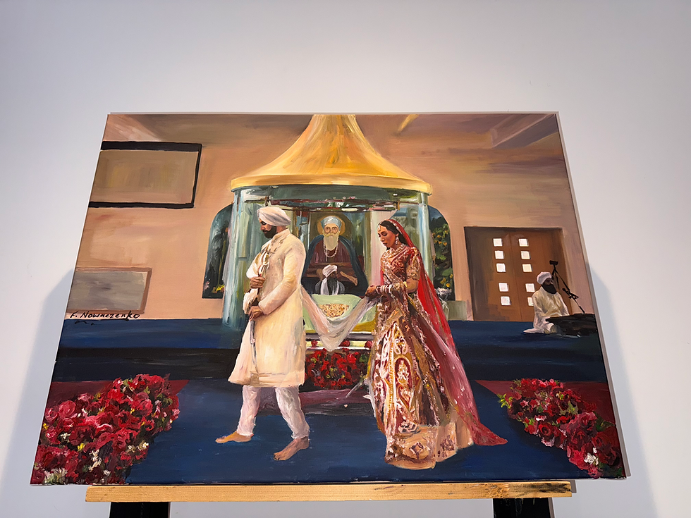 Thumbnail: Painting 50 x 75 cm | 1-2 faces + back