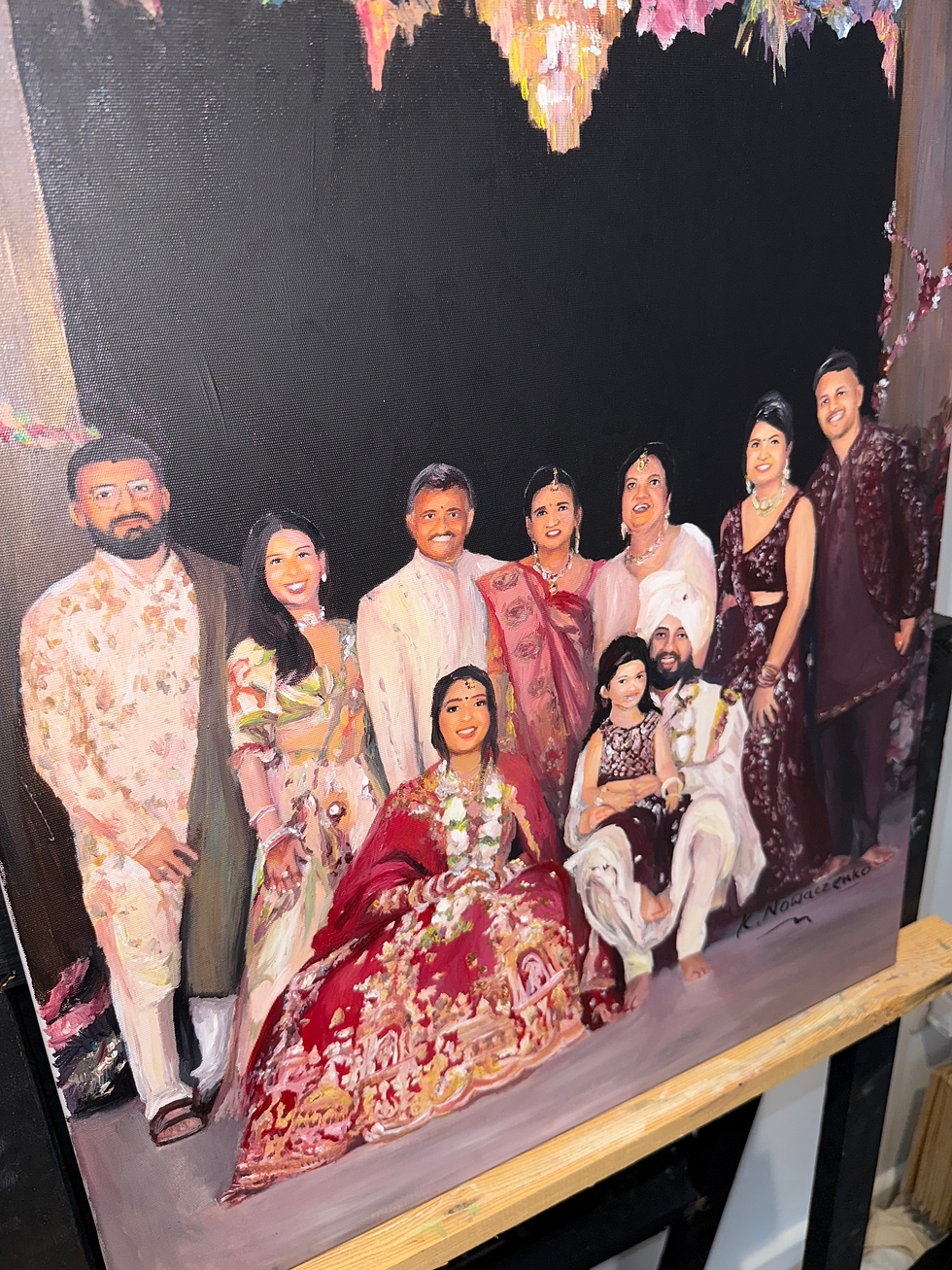 Thumbnail: Painting 60 x 80 cm | 7-8 faces + back