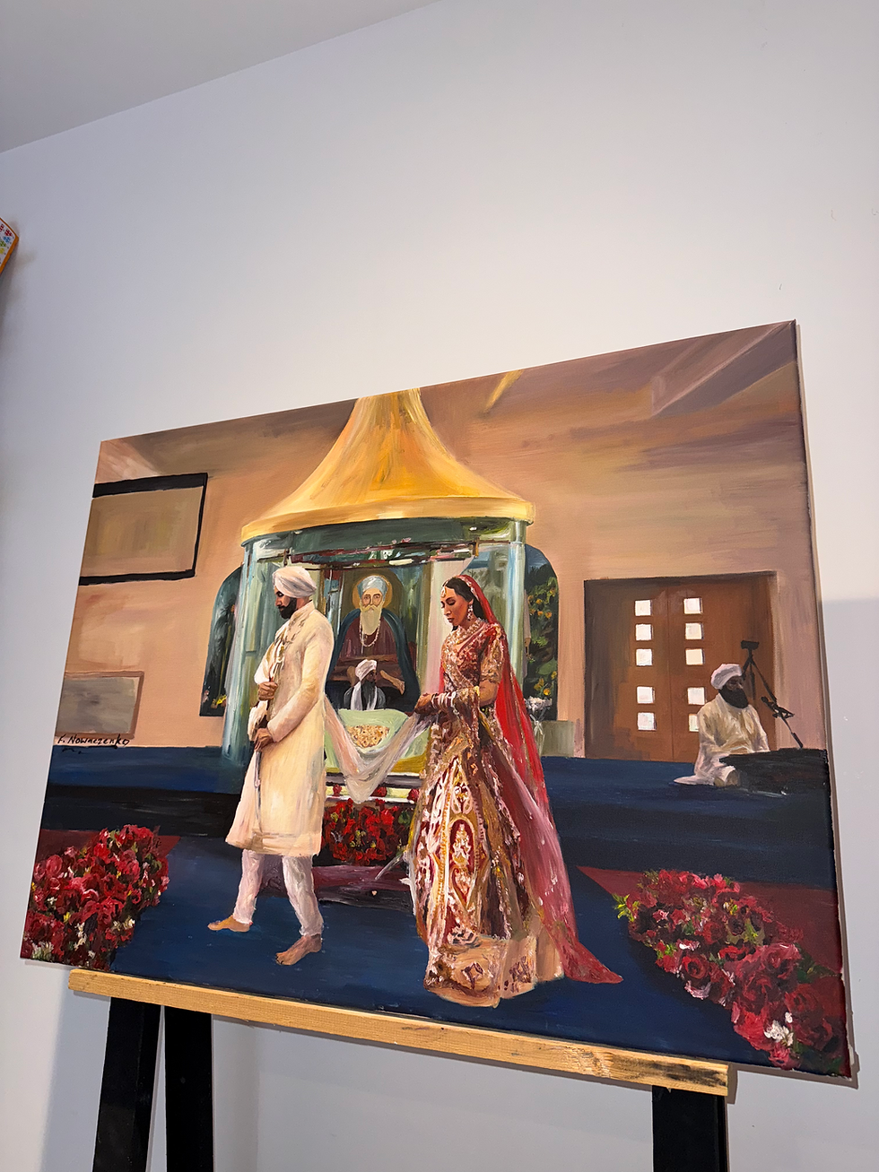 Thumbnail: Painting 50 x 75 cm | 1-2 faces + back