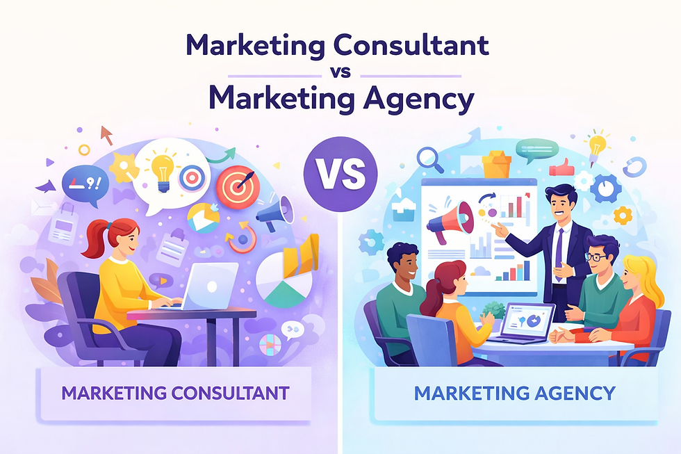 What’s the difference between a marketing consultant and an agency?