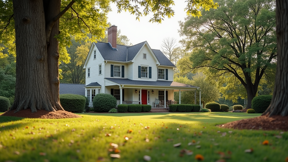 Eye-level view of a charming suburban home in Georgia