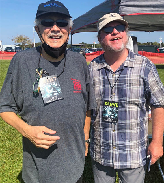 Cuban saxophonist-composer-bandleader Paquito D'Rivera with jazz journalist Bill Milkowski at the Fall 2021 Exit Zero Jazz Festival in Cape May, NJ.
