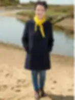 petite écharpe en angora femme jaune