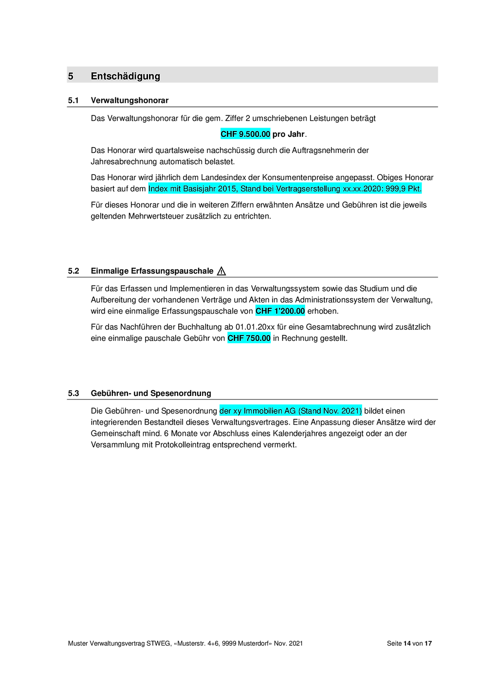 Miniaturbild: Verwaltungsvertrag STWEG