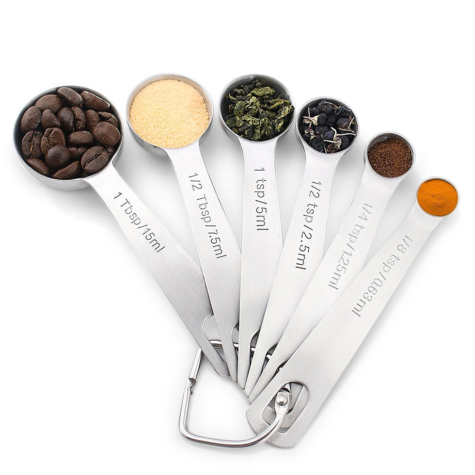 Stainless Steel Measuring Spoons, Set of 6