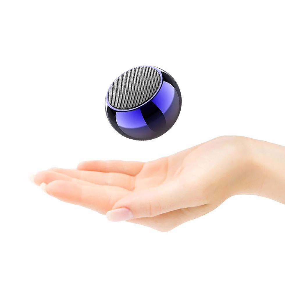 Thumbnail: Metallic Wireless Portable Round Speakers