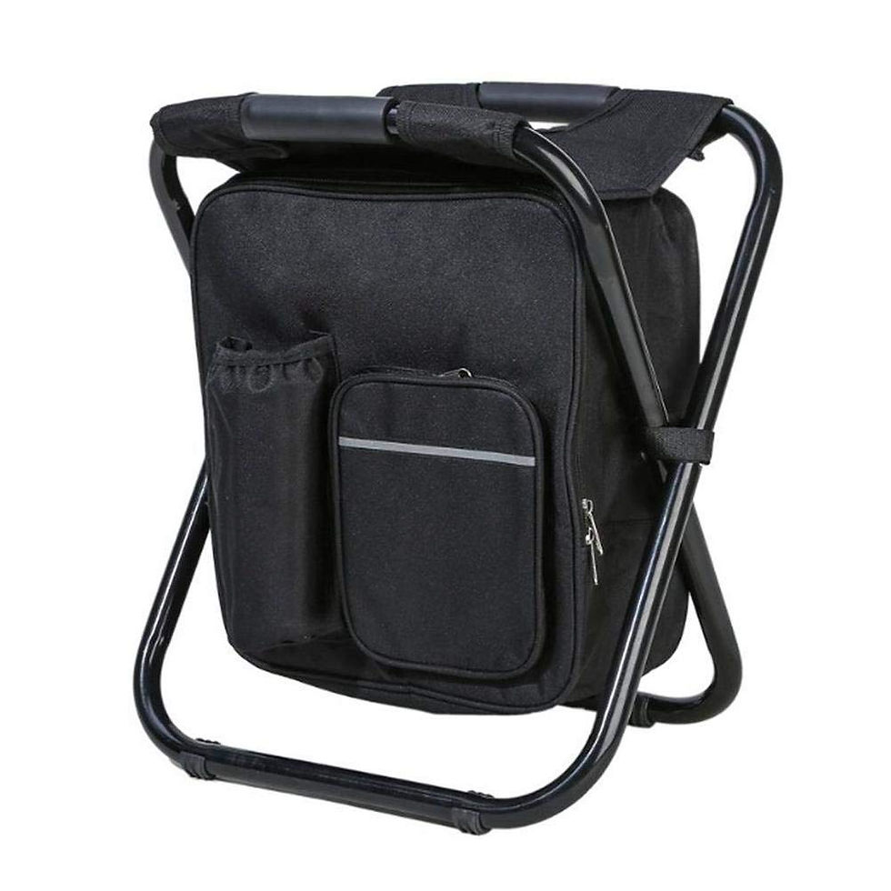 Thumbnail: Black Polyester Zippered Cooler Bag Chair