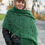 Thumbnail: Deep green rectangle mohair scarf