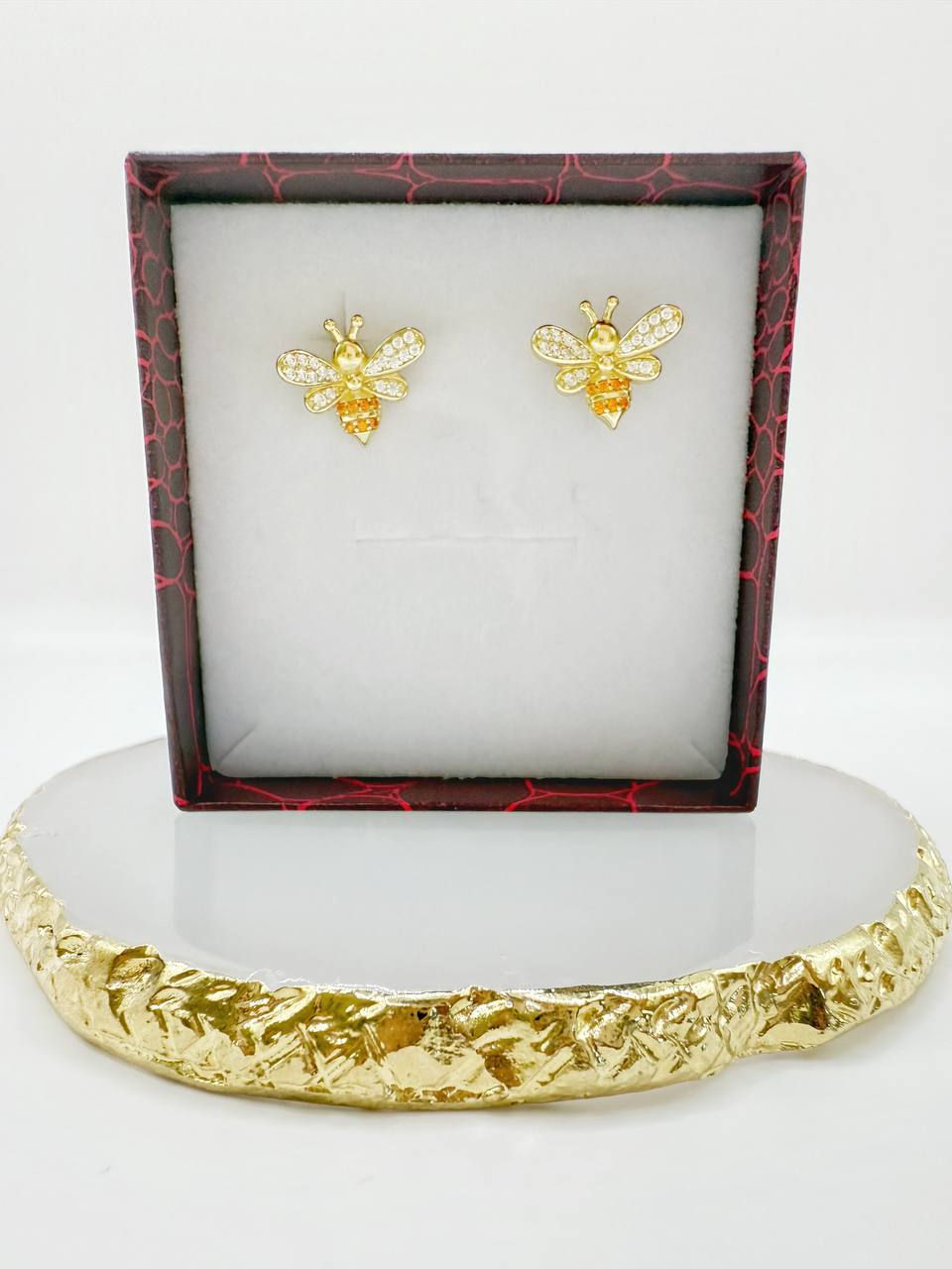 Miniature : Bee earrings in a frame