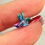 Thumbnail: Multicolor hummingbird earring closeup