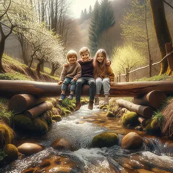 An artists rendering of kids enjoying Shamokin Springs.