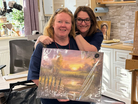Hope Blakely and Marion Dutton in Marions Studio in England