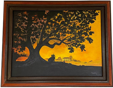 Tara Plantation from Gone with the Wind, painted by Hope Blakely in layered oils.