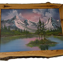 A one of a kind, Steve Ross painting with an island