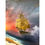 Thumbnail: Tall ship sails under ominous clouds with a hidden skull and an unlit lighthouse at sunset, oil painting by Hope Blakely