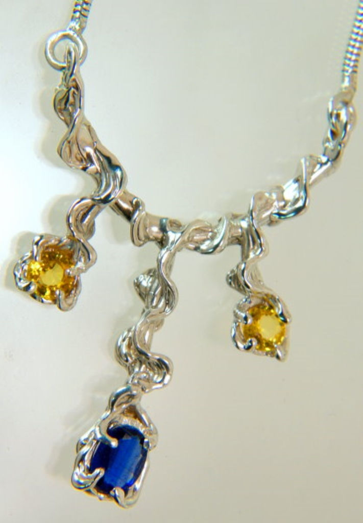 Sterling Silver Pendant with Yellow