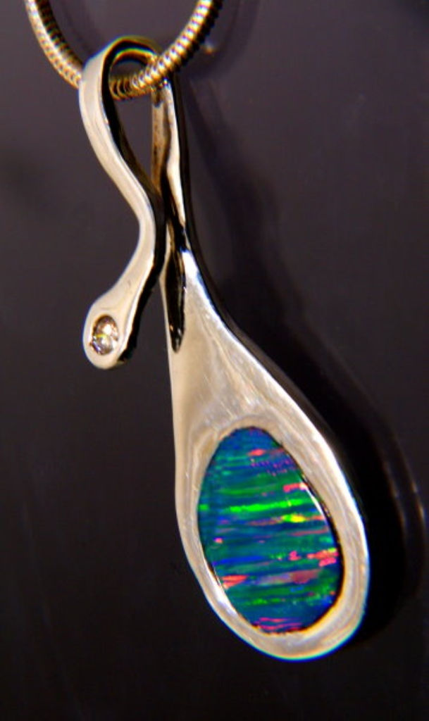 Sterling Silver Pendant with Moissan