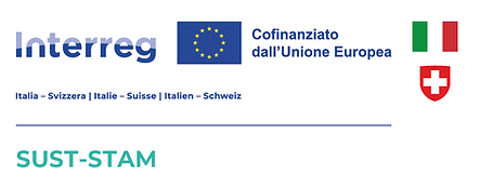 Logo of the SUST‑STAM project, an Interreg Italy–Switzerland funded initiative